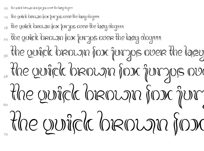 Balinese Family font waterfall